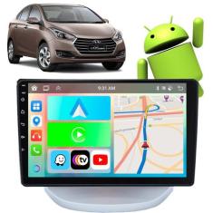 Kit Multimidia Android Carplay HB20 2012-2019 9 Pol + Câmera   - E-Car