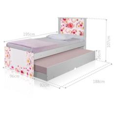 Bicama Rosas com Colchões - Mais de Casa