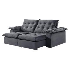 Sofá 2 Lugares Retrátil e Reclinável Martins M-147 Veludo - Martins Es