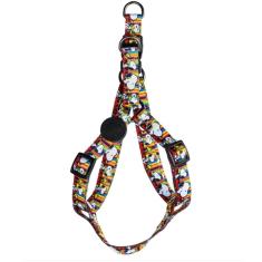Coleira Peitoral de passeio para cachorro Snoopy Colorida Stripe Ajustável Zooz Pets