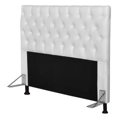 Cabeceira Casal Queen 160Cm Cristal Corino Branco - Js Móveis