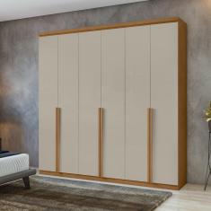 Guarda Roupa Casal Alonzo 6 Portas 4 Gavetas Off White