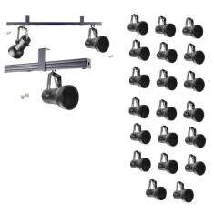 Kit 20 Spot Trilho Perfilado Eletro calha Par20 Bulbo OL7 - Hiperlight