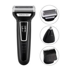 Maquina De Cortar Cabelo Barba e Pelos Sem Fio kemei 6558 Bivolt Recar