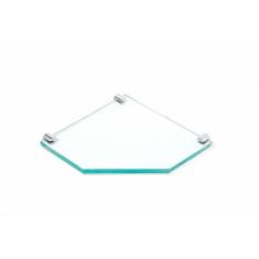 Porta Shampoo Canto Reto Em Vidro Incolor Lapidado - Aquabox  - 20cmx2