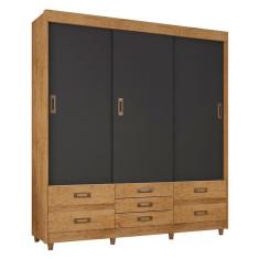 Guarda Roupa Casal 37020 Freijó Carbono Flex - Araplac