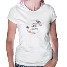 Baby Look Today will be Awesome - Foca na Moda, Branco, M