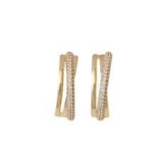 Brinco Cravejado Jessie's Semijoias Médio