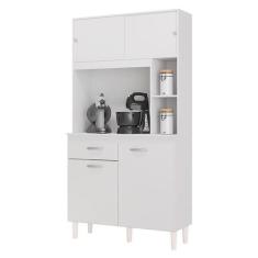Armário para Cozinha Kit Duda 90 cm Branco  Poquema - Poquema Industri