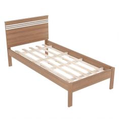 Cama De Solteiro Madeira Cm8010 Amêndoa/branco