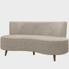 Sofá Chaise Living 2 Lugares 135cm para Sala Istambul K01 Linho Bege - Lyam Decor