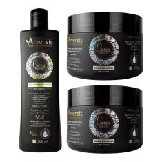 Kit Arvensis Cachos Ativador Crespos 500Ml + 2 Geleia Alta