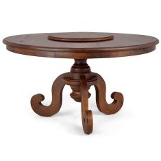 Mesa de Jantar Redonda 6 Lugares 140cm Com Prato Giratório