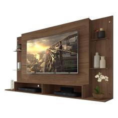 Painel Tv até 60" com Prateleiras de Vidro Braga Multimóveis