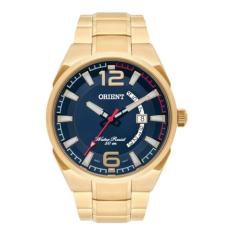 Relógio ORIENT masculino dourado calendário MGSS1159 D2KX