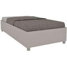 Cama Solteiro Mônaco em Mdp Off White/Off White