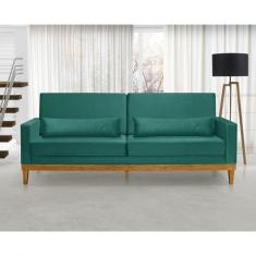 Sofá Living 3 Lugares Julie 200cm Nabas Estofados Verde