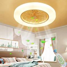 Mini Ventilador de Teto Pequeno com Controle de Iluminação - ATENA