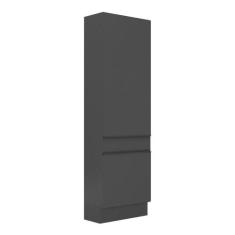 Paneleiro 2 Portas 62cm com Rodapé Veneza Multimóveis V2121, Preto
