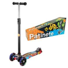 Patinete Flash Radical 3 Rodas Infantil Luzes Dm Toys