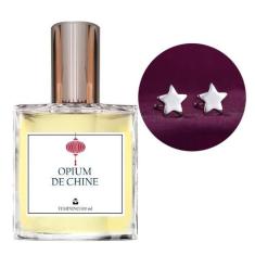 Perfume Feminino Opium de Chine + Brinco Prata Estrela - Essência do B