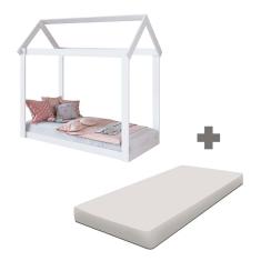 Cama Infantil Montessoriana Com Colchão Casinha Branco Meu Fofinho Art In Móveis