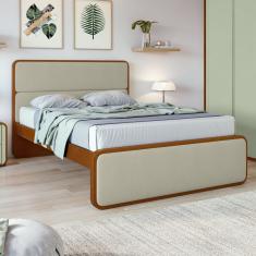 Cama Casal Em Mdp-mdf 207x110cm Loop Frassino