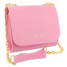 Bolsa Feminina Pequena Alça Corrente Lateral Transversal Tiracolo - Lo