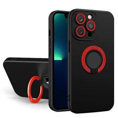 Armor Silicone Contrast Ring Holder Case Phone For iPhone 14 13 11 12 ProMax XR XS Max Shockproof Non-slip Cover Hole Cases, T8, For iPhone 11Pro Max