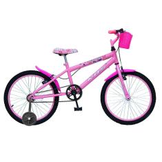 Bicicleta Infantil Aro 20 Passeio com Rodinhas Menina-Unissex