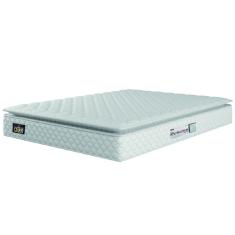 Colchão Casal Espuma D33 Pillow Top New Millenium 138x188x19cm Branco Hellen - Suporta Até 120 Kg Por Pessoa