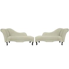 Kit 02 Recamier Namoradeira Divã Lado Direito e Esquerdo Olivia Suede 