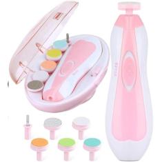 Cortador Infantil Elétrico de Unhas Estilo Cor de Marrom com 6 Refis -