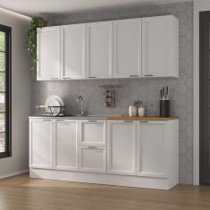 Cozinha Compacta 4 Peças 2 Aéreos 2 Balcões Soho Cabecasa Madeiramadeira Branco