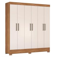 Guarda Roupa 6 Portas E 2 Gavetas Verso Amendola/off White - Demóbile