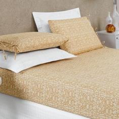 Jogo de Cama Floreal Casal Padrão 3 Peça Micropercal 200 fio - Bia Enx