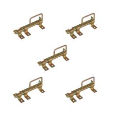 Kit 5 Trincos Com Alça Portão Porteira Aço Bicromado 180Mm