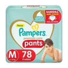 Fralda Pampers Premium Care Pants Top Tamanho M 78 unidades, M, 78