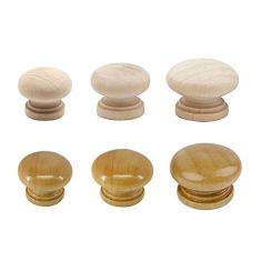 10/20 / 50 pcs 24/27 / 32mm Gabinete de madeira natural (envernizado) Gaveta Gaveta Wardrobe Botões de Cozinha Puxador de Porta Handles Hardware de Móveis YYDFPIIA