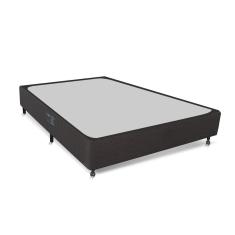 Base Box para Colchão Casal Castor Class Hibrido 39x128x188cm - Cinza/Preto