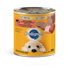Ração Úmida Pedigree Lata Patê de Carne e Frango para Cães Filhotes 280 g