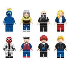 Bonecos Blocos De Montar Rainbow Friends Coleção Blue E Red