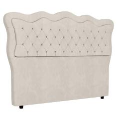 Cabeceira Casal King Cama Box 195cm Oregon I02 Veludo Bege Mpozenato