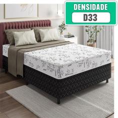 Cama Box Casal Molas Ensacadas Espuma D33 Ultra Confort 138x188x50cm V