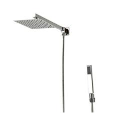 Ducha Quadrada 20x20 Cm Com Desviador E Ducha De Mão