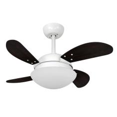 Ventilador de Teto Volare Branco Fosco Fly Mini Tabaco 110V