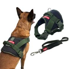 Coleira Peitoral com Guia para Cachorro Estilo SWAT - Tamanhos Variado