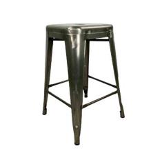 Banqueta Tolix Alta Natural Envernizada