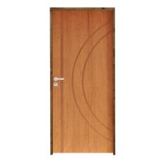 Kit Porta De Madeira 210X62Cm Batente 9Cm Fechadura Stilo Cromada 10 Imbuia