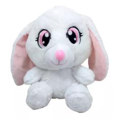 Coelho Pelúcia Branca 24 Cm Altura Coelhinha